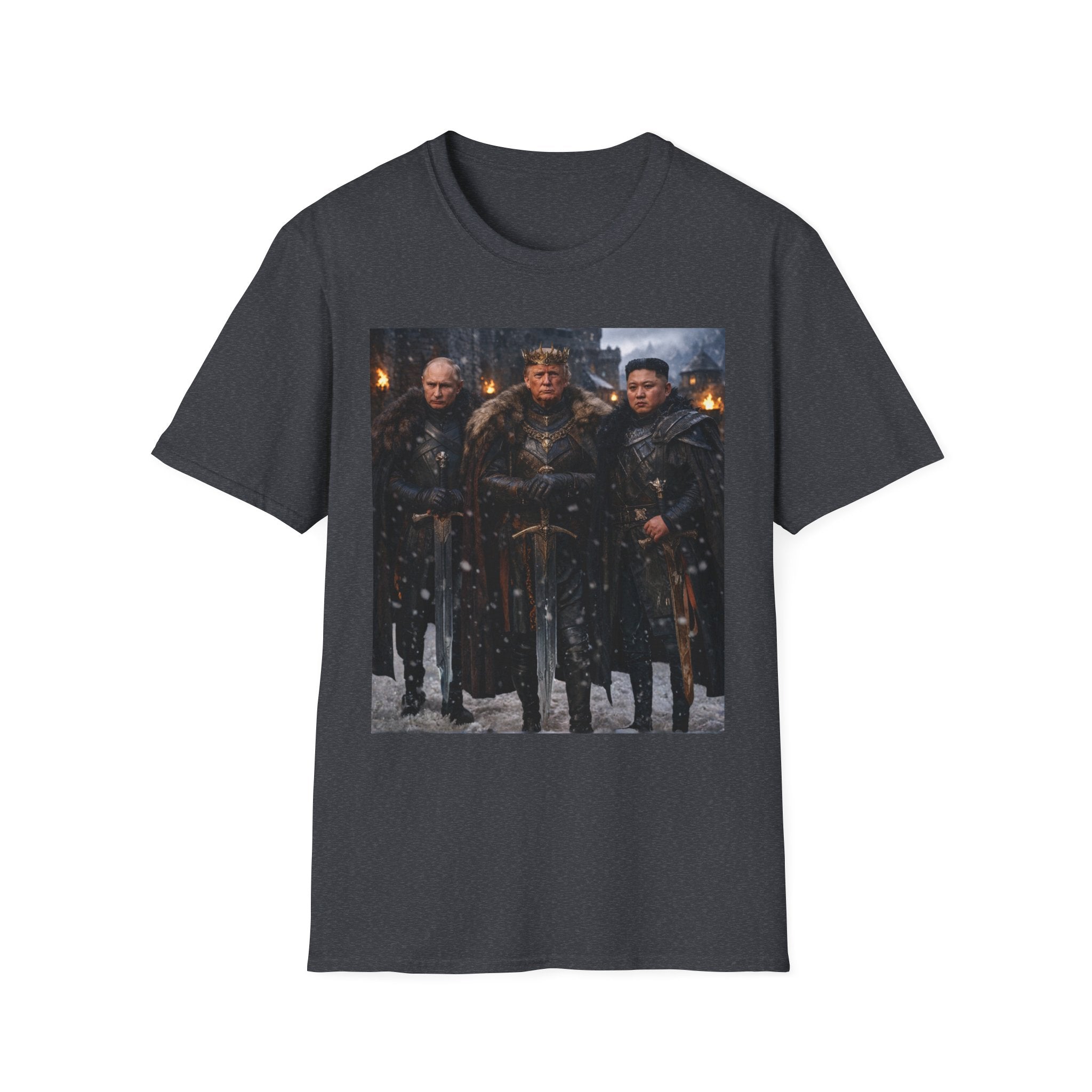 Funny Trump Putin Kim Jong Unique T-Shirt Artwork Throne Unisex Softstyle Tshirt