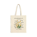 Floral Tote Bag Cute Botanical Print Stylish Cotton Chamomile Canvas Bag Gift Best Gift for New Year