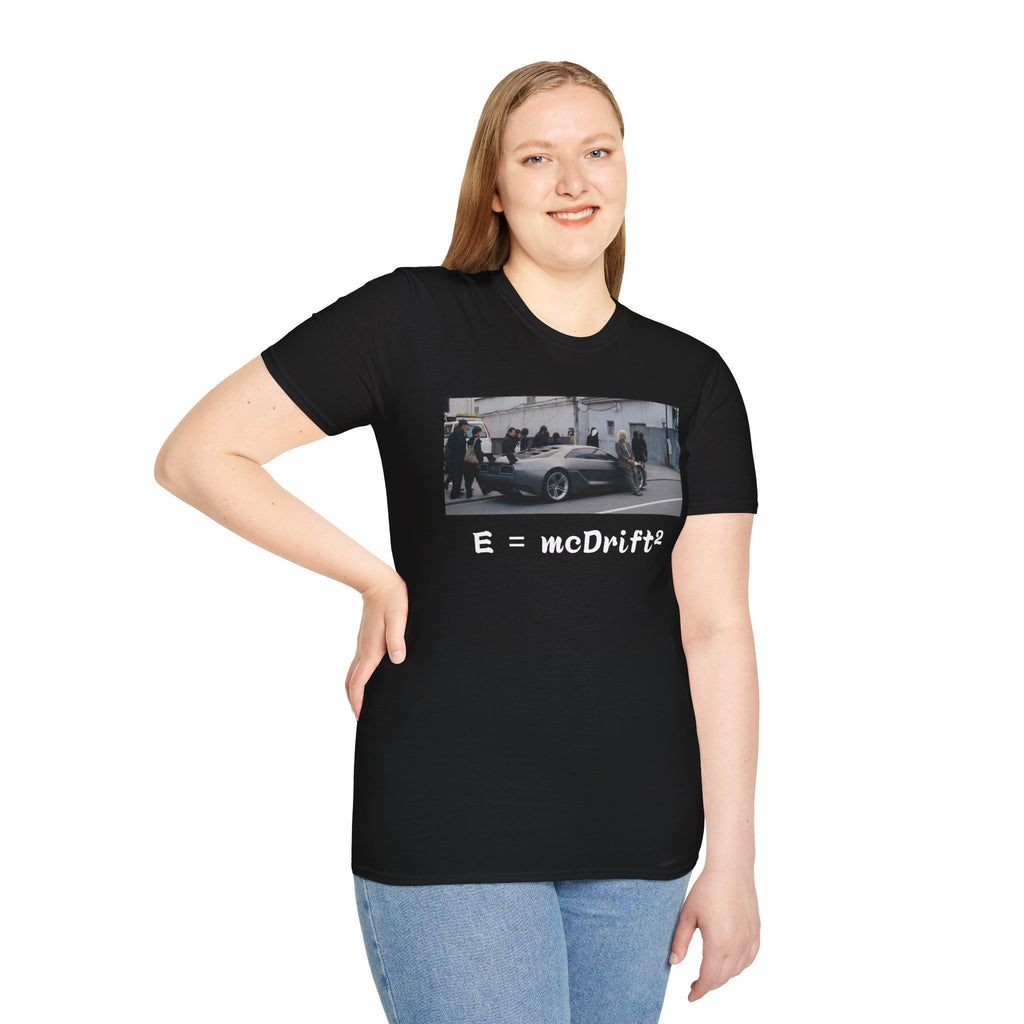 Funny Einstein Drift T-Shirt Speed Racing Car Unisex Softstyle TShirt Gift Men