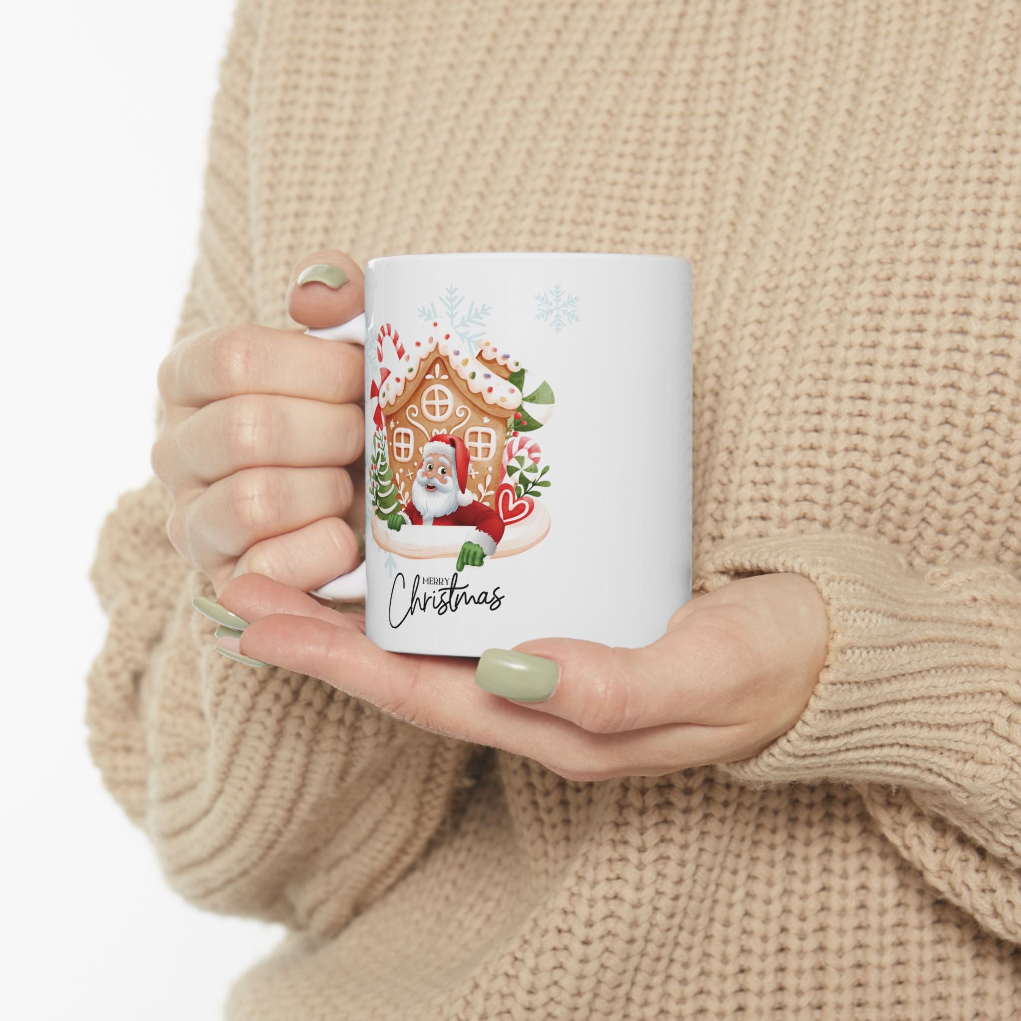 Funny Santa Claus Merry Christmas Mug Unique Cute Ceramic Coffee Cup Gift Kids 11oz
