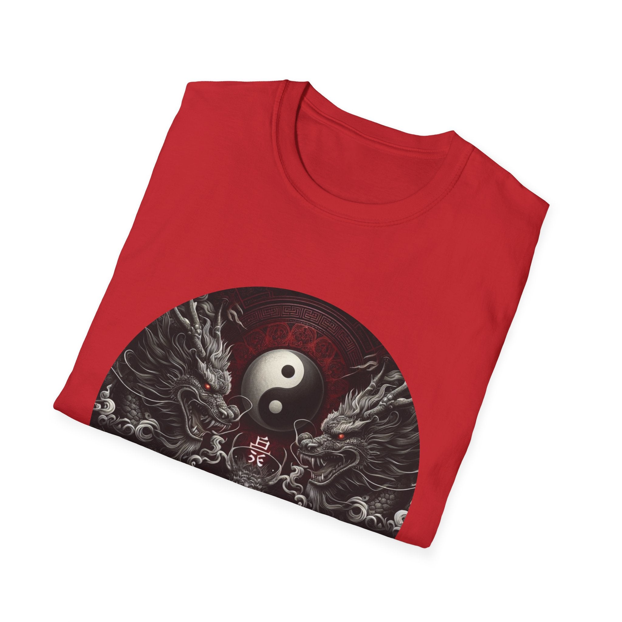 Dragon T-shirt Men Women Graphic Tee Clothing Apparel Symbol Ying Yang Best Gift