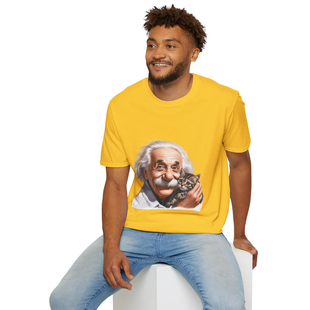 Funny Albert Einstein T-Shirt Unisex Softstyle T-Shirt Cotton Unique Gift German