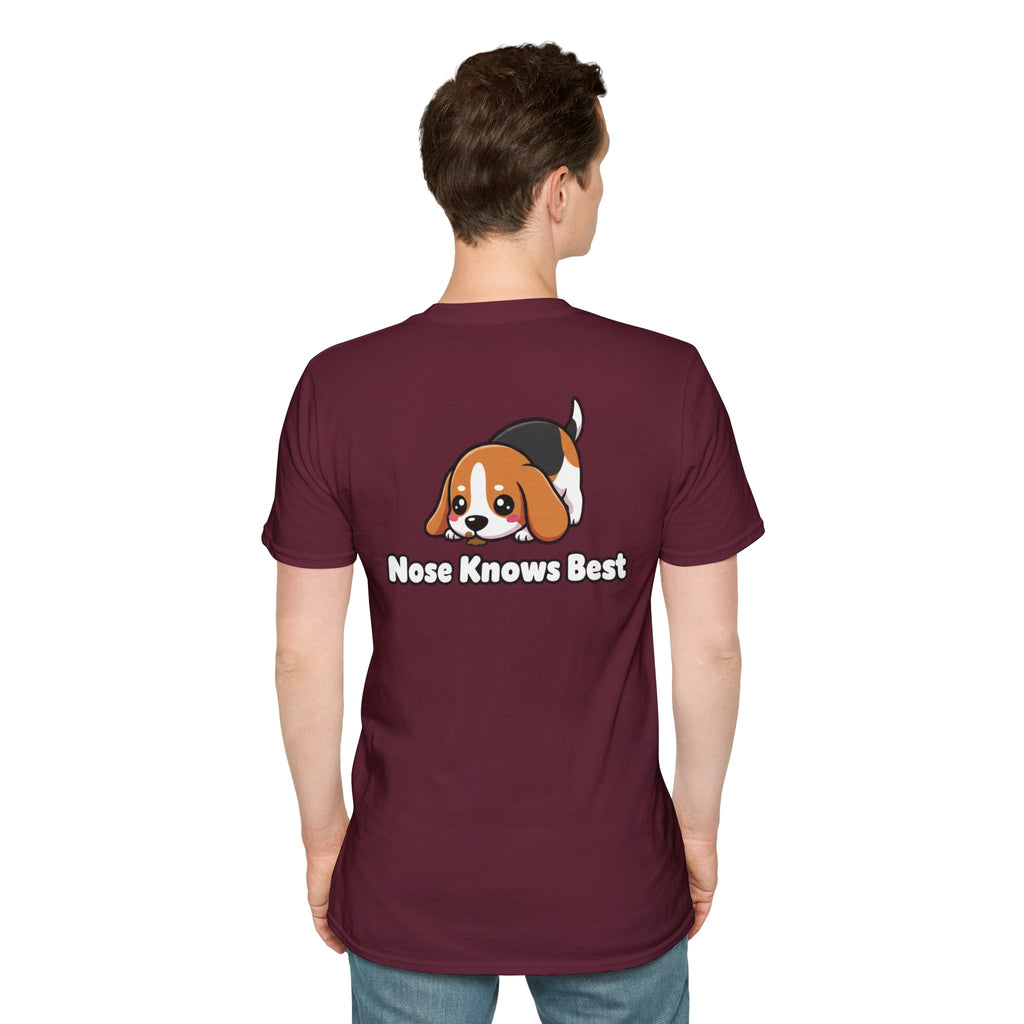 Cute Beagle Shirt Nose Knows Best Funny Dog Lover Unisex Softstyle Tee Gift