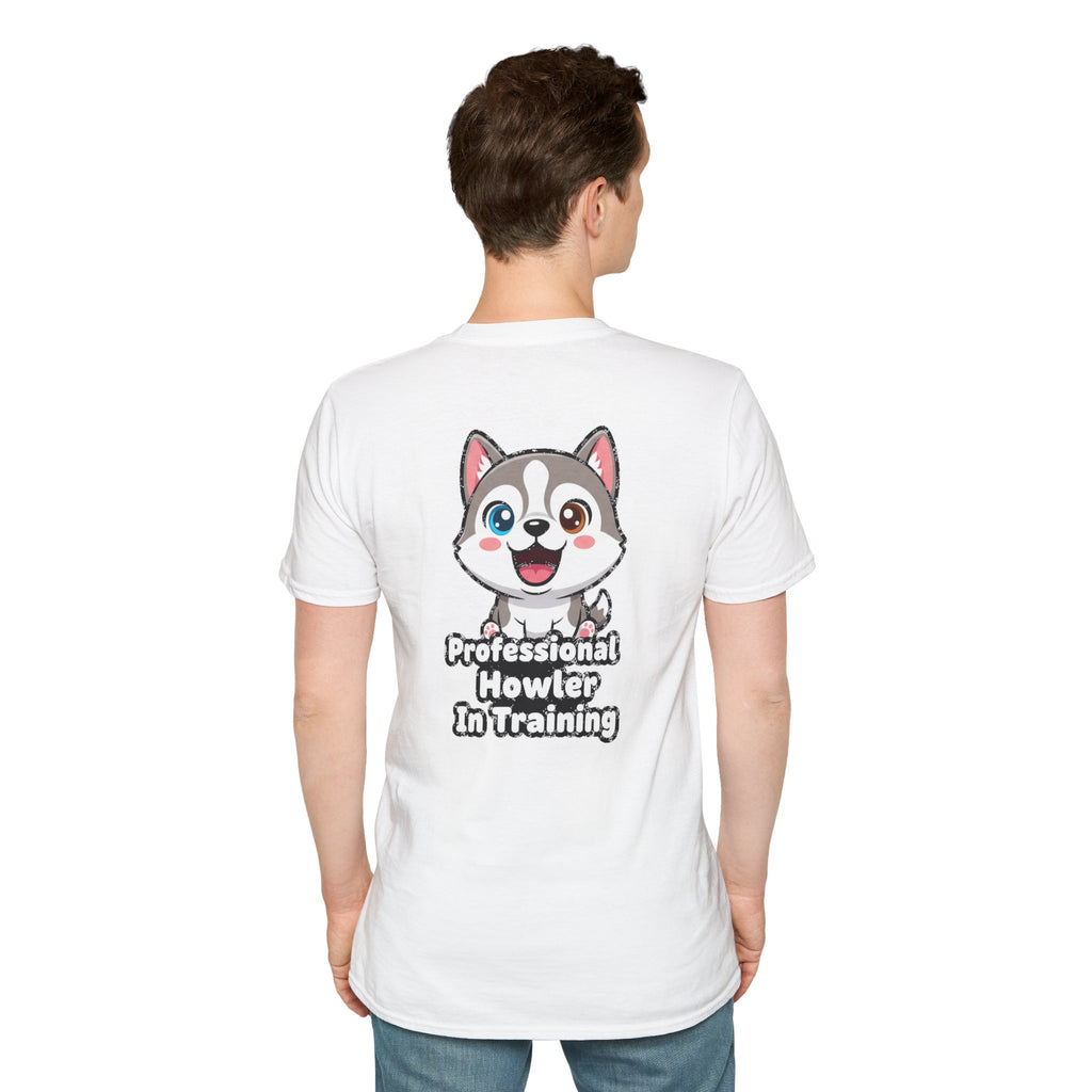 Cute Husky Shirt Professional Howler In Training Funny Dog Lover Unisex Softstyle Tee Gift