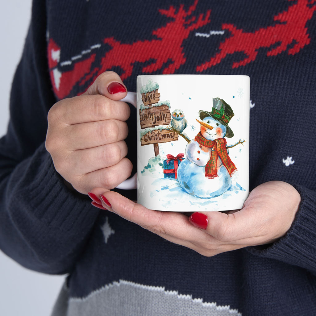 Christmas Mug Snowman Mug Funny Mug Ceramic Coffee Mug Tea Cup Cute Gift Frosty 11oz