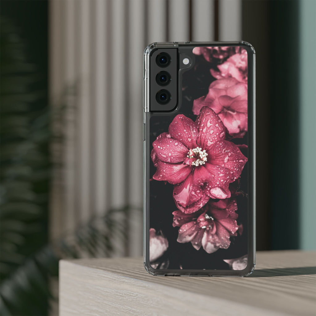 Pink Flowers Clear Cases iPhone Case Samsung Phone Case Unique Gift Cute Phone Cover Unique iPhone 17 Pro Max Phone Case