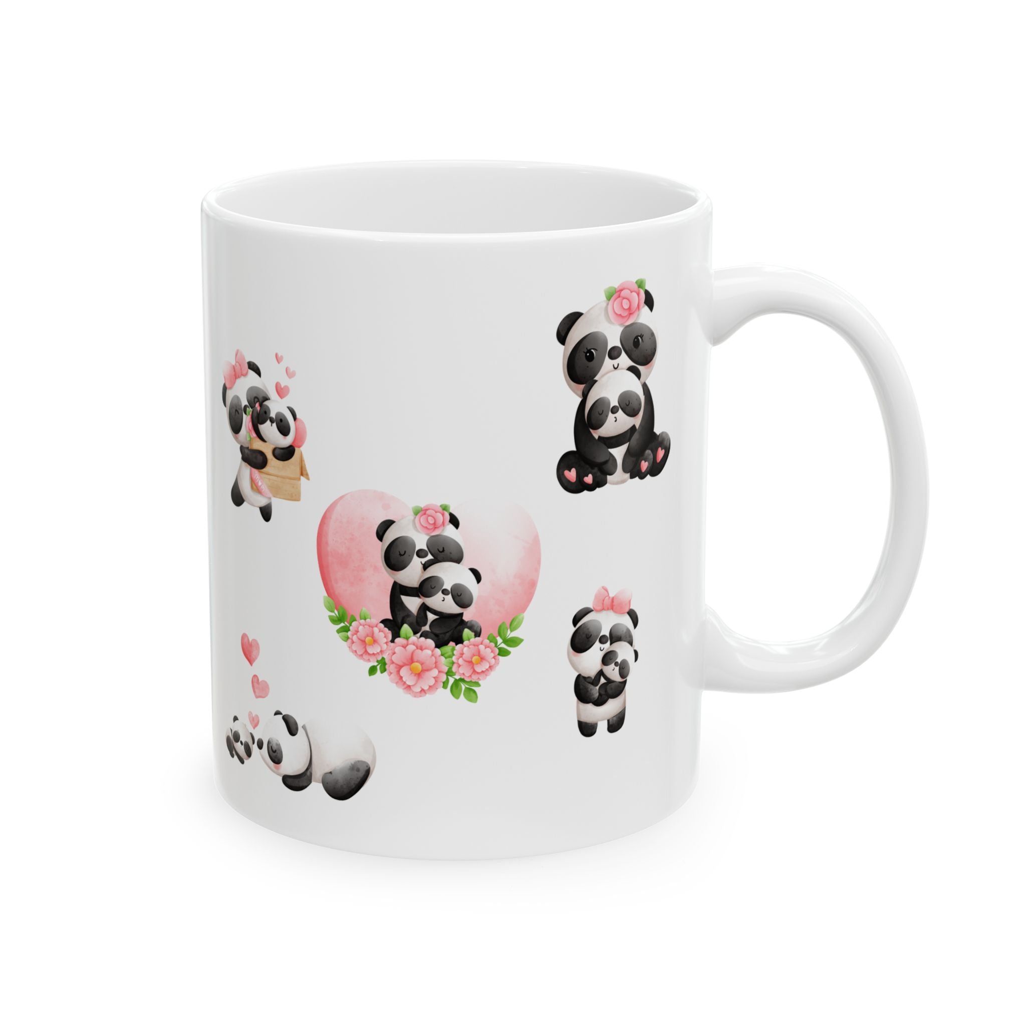 Cute Panda Mug Mom Love Tea Coffee Cup Ceramic Mug Gift Kids Women Lady Mother