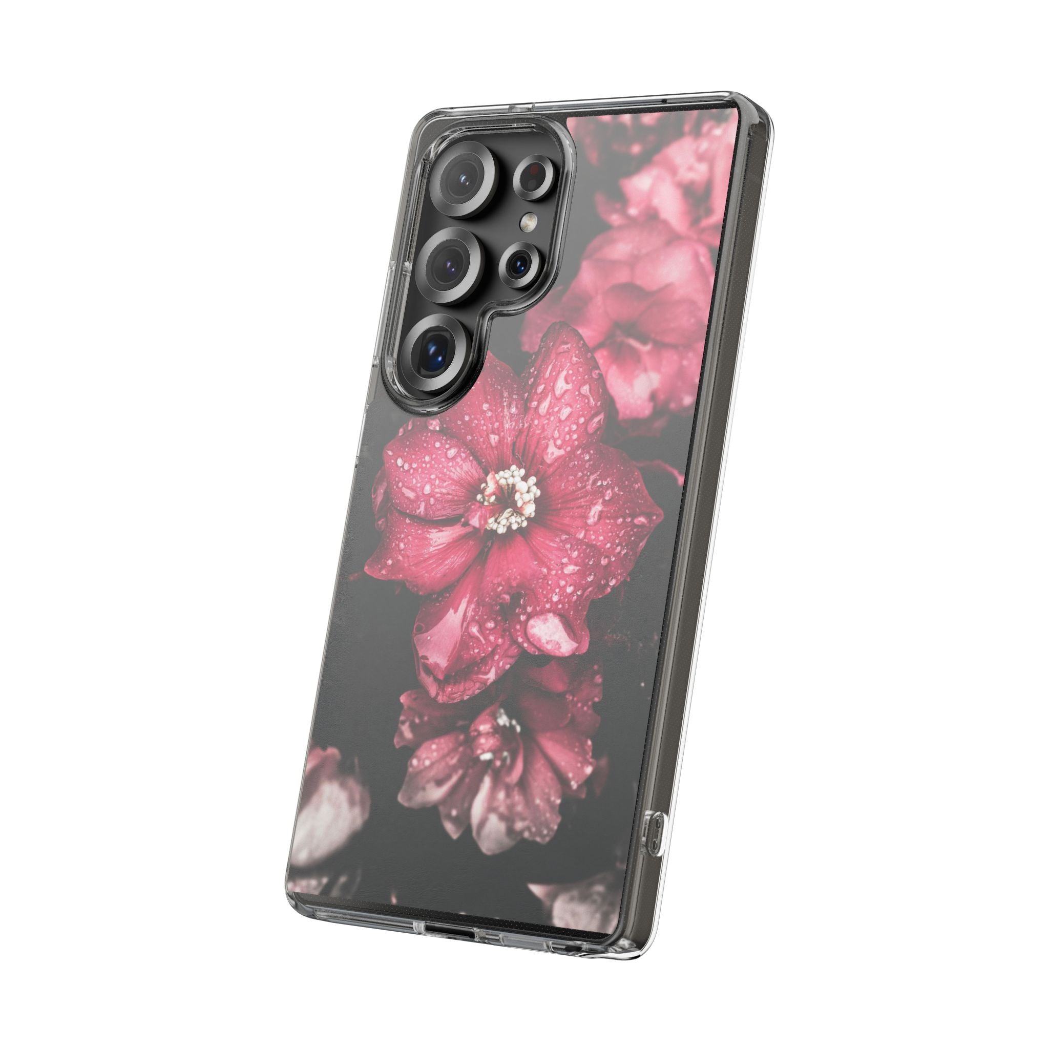 Pink Flowers Clear Cases iPhone Case Samsung Phone Case Unique Gift Cute Phone Cover Unique iPhone 17 Pro Max Phone Case