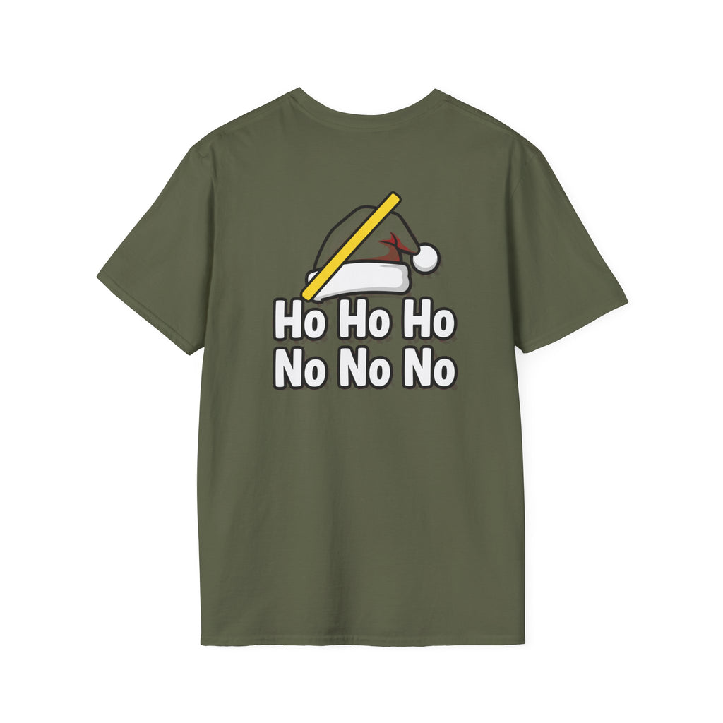 Dark Humor Christmas Shirt Ho Ho Ho No No No Funny Sarcastic Unisex Softstyle Tee Adult Christmas Gift