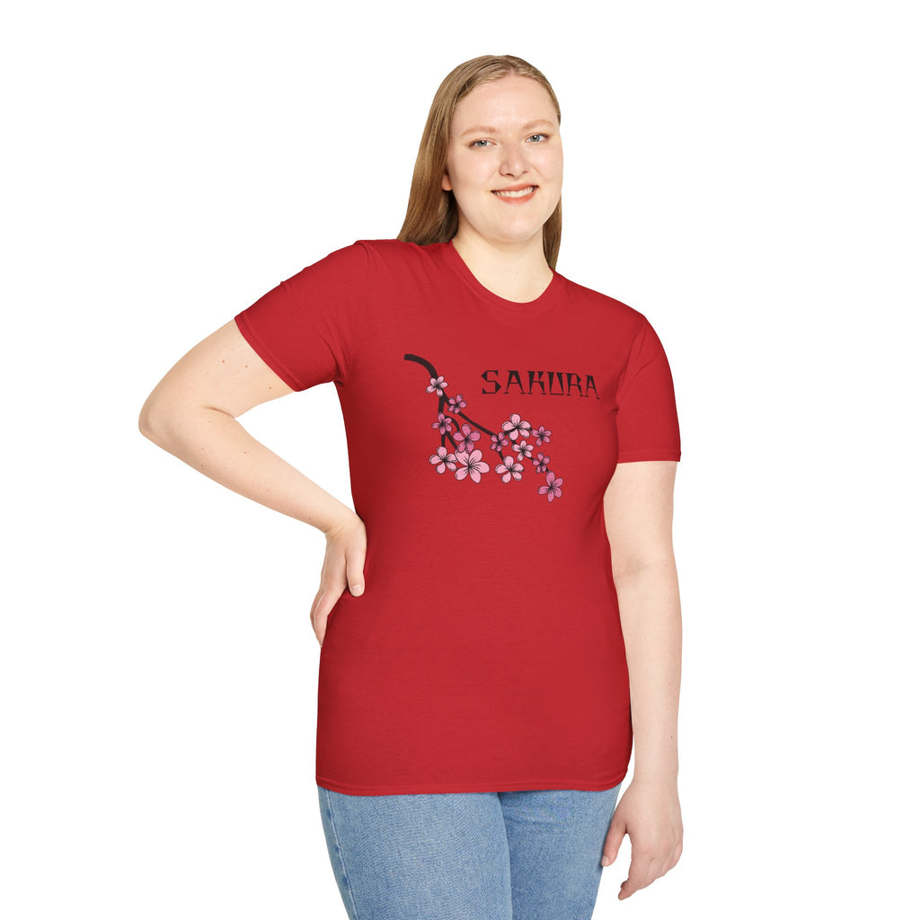 Sakura T-Shirt Japanese Art Shirt Unisex Softstyle Cherry Blossom Flower T-shirt