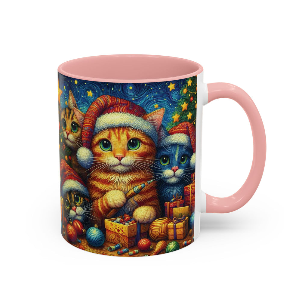 Christmas Mug Cats Mug Mom Lover Van Gogh Art Gift Funny Coffee Tea Ceramic Cup