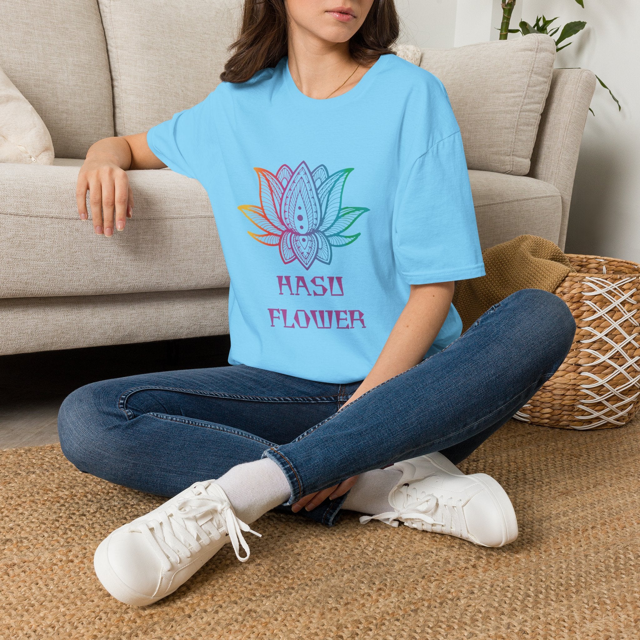 Hasu Japanese Art Shirt Unisex Softstyle Lotus Flower T-shirt Japan Flower Gift
