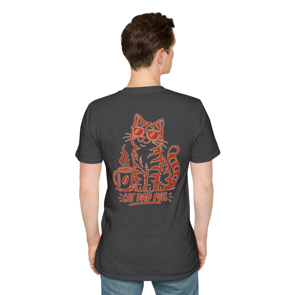 Cat Dad Shirt Cat Dad Fuel Funny Coffee Cat Lover Graphic Tee Unique Gift Funny Tshirt