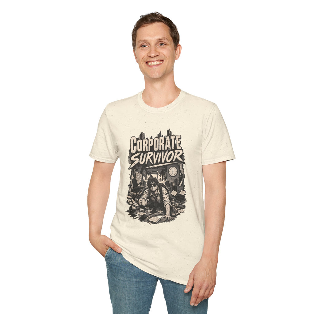 Funny Dark Humor Tshirt — Funny Office Tshirt Dark Humor Graphic Tee Unique Coworker Gift CORPORATE SURVIVOR Shirt