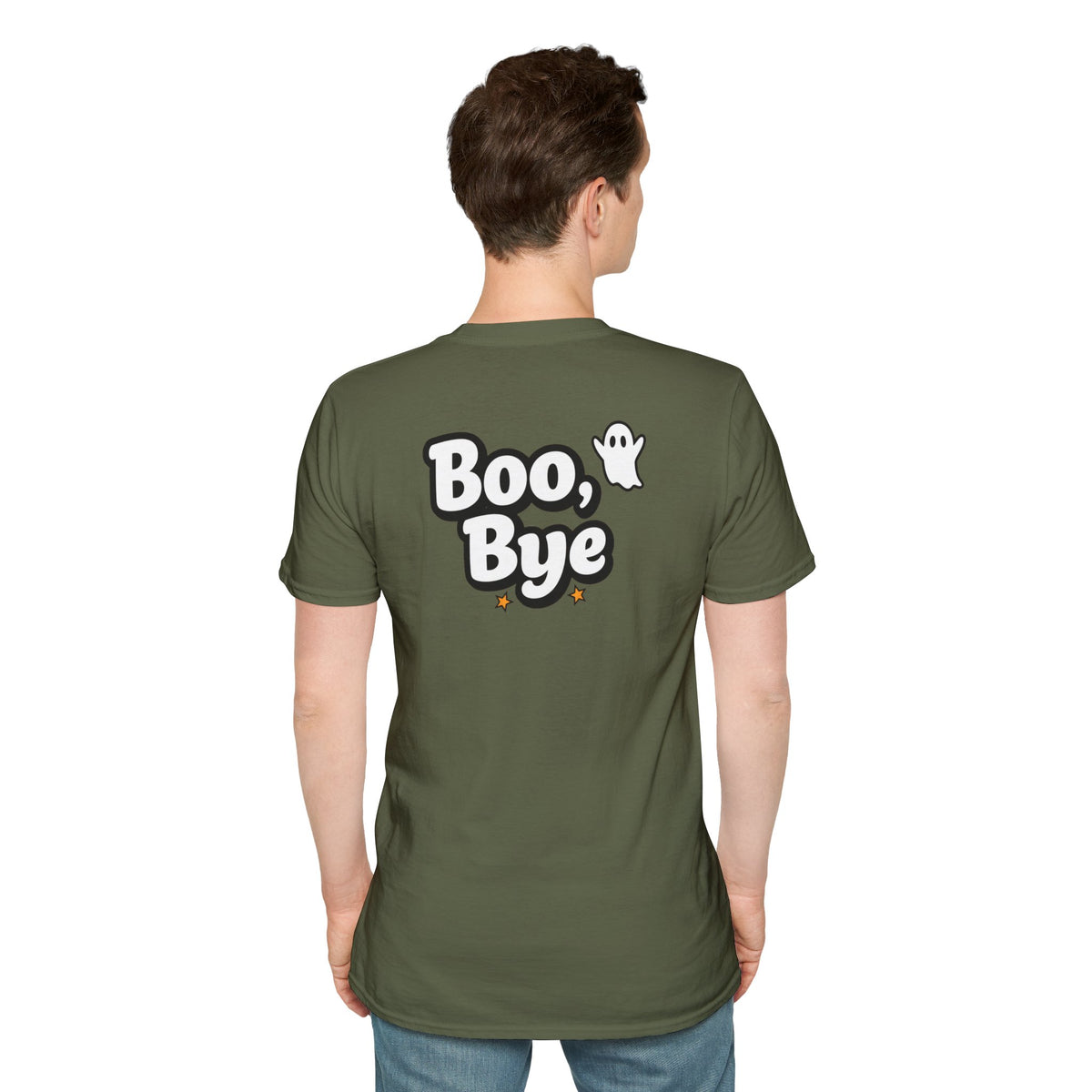 Dark Humor Halloween Shirt Boo Bye Funny Minimalist Ghost Sarcastic Unisex Softstyle Tee Adult Halloween Gift