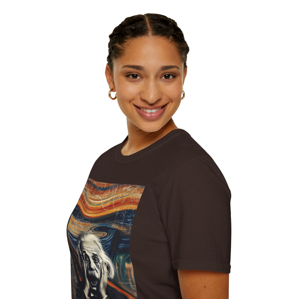 Funny Einstein Unisex Softstyle T-Shirt Edvard Munch Scream Cotton Gift Men Lady
