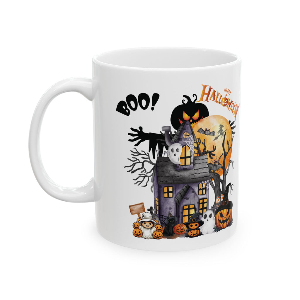 Cute Happy Halloween Funny Coffee Mug Gift Friends Kid Pumpkin Spooky Boo 11oz