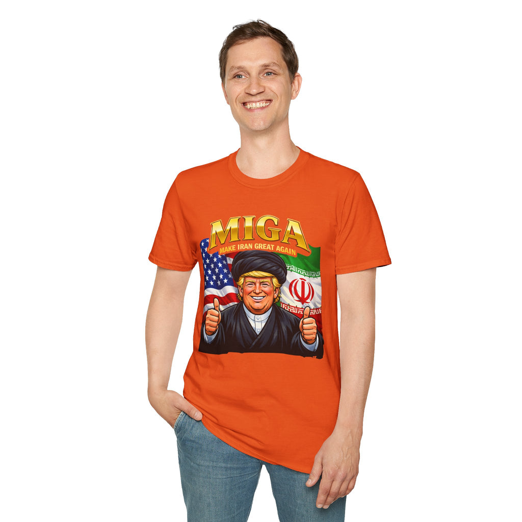 Funny Trump Iranian Flag Shirt Make Iran Great Again MIGA Softstyle T-Shirt Best