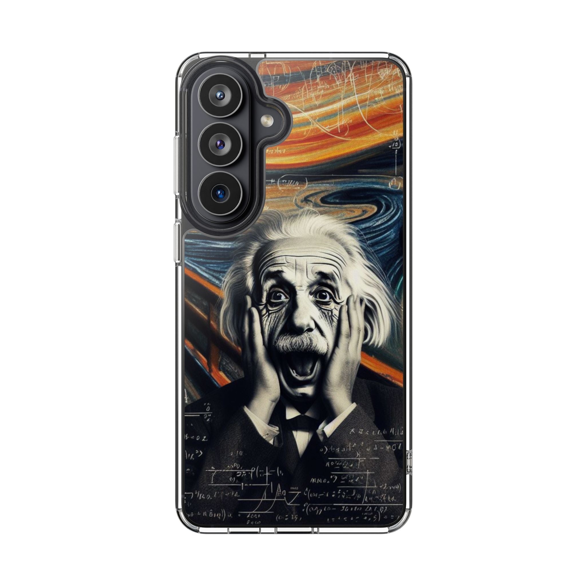 Funny Einstein Clear Phone Cases Edvard Munch Scream Unique iPhone Samsung Cases