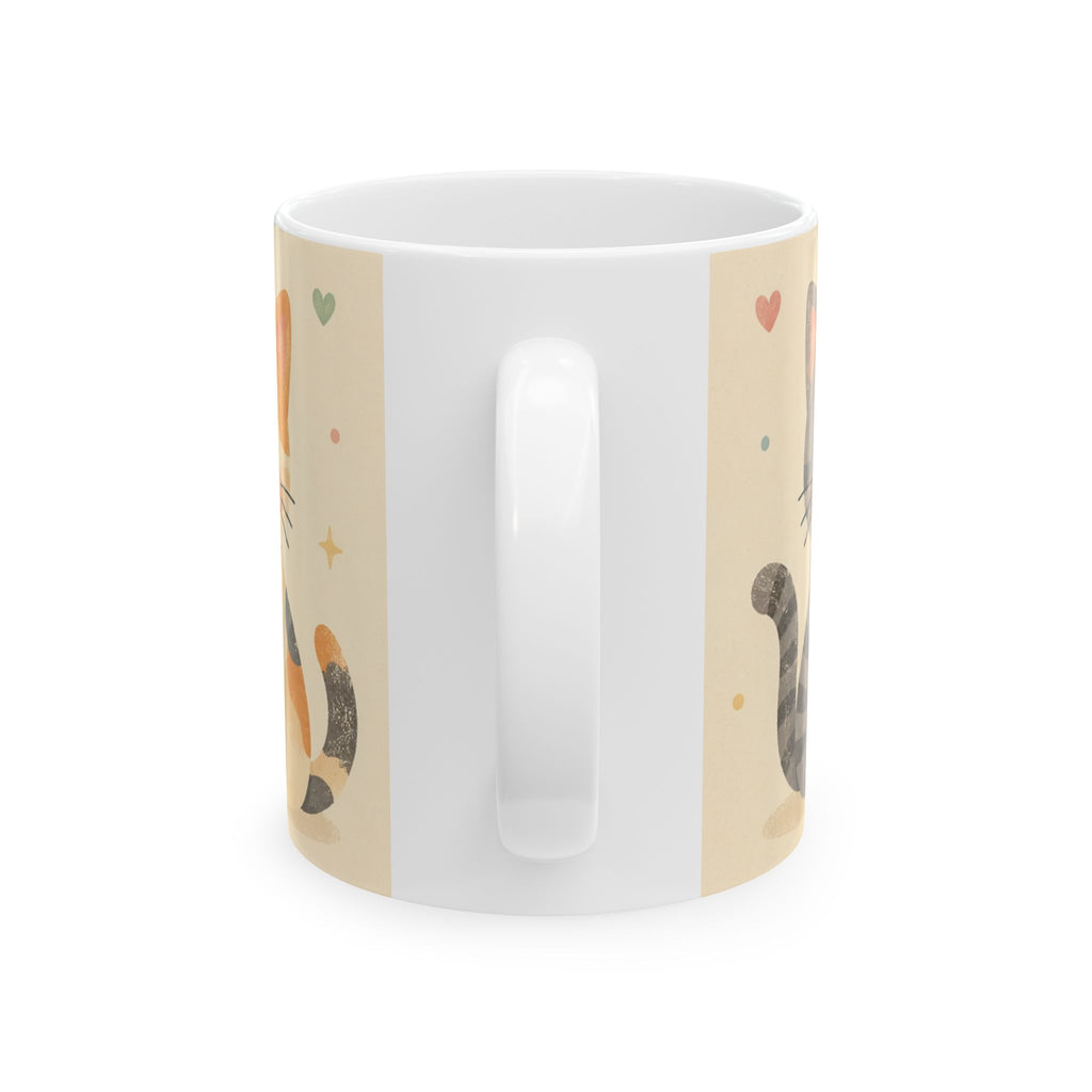 Cat Mom Coffee Mug Minimalist Line Art Cat Lover Gift Ceramic Cup Tea Cup 11oz 15oz Best Gift for Mothers Animal Lovers