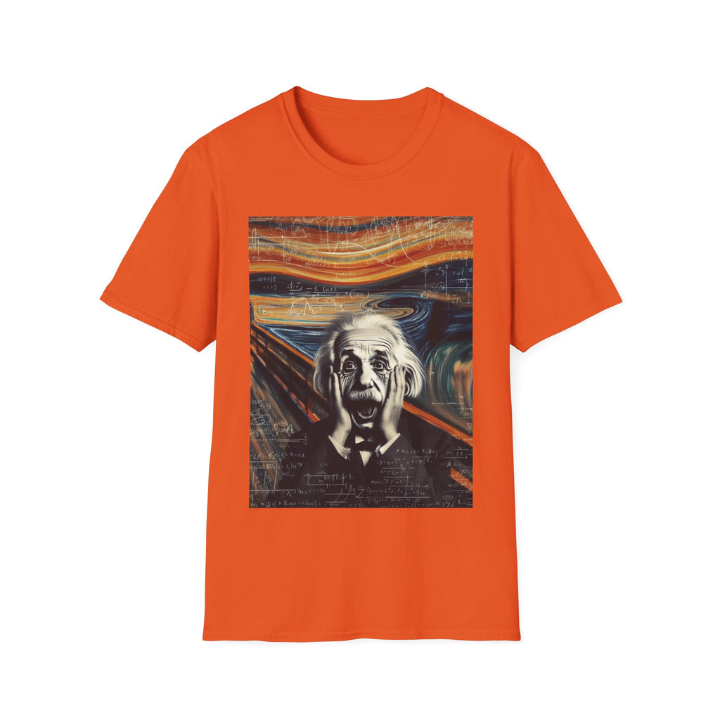 Funny Einstein Unisex Softstyle T-Shirt Edvard Munch Scream Cotton Gift Men Lady