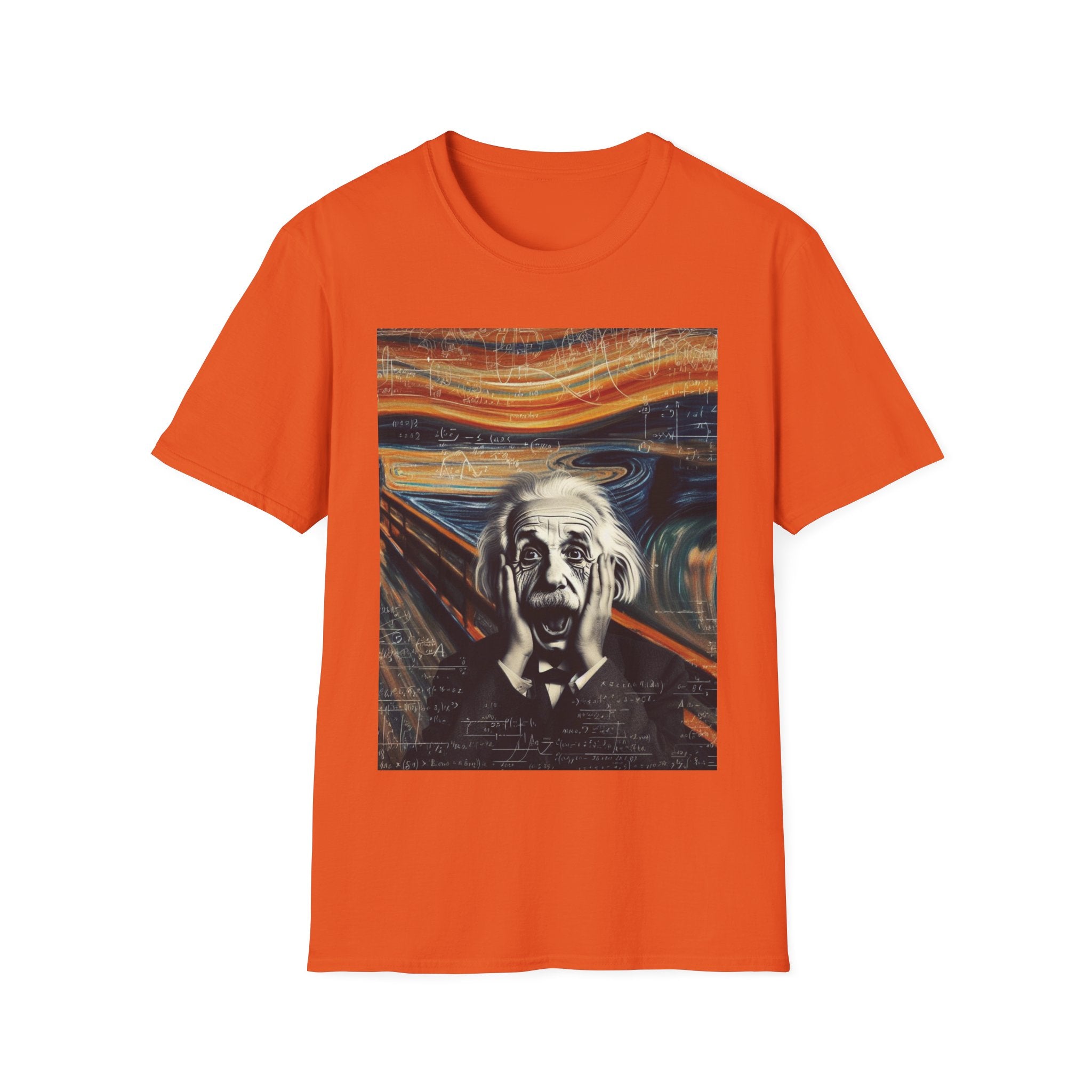 Funny Einstein Unisex Softstyle T-Shirt Edvard Munch Scream Cotton Gift Men Lady