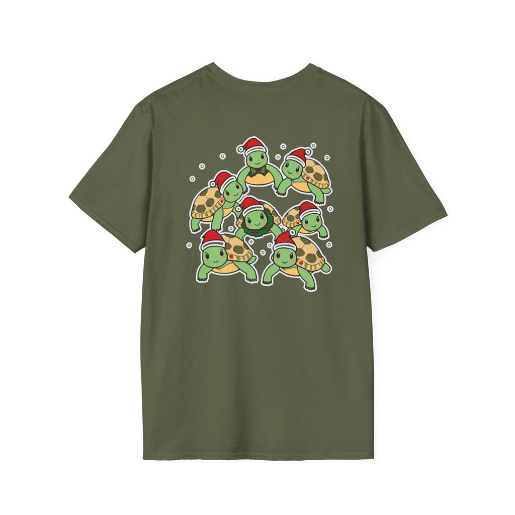 Christmas Turtles Family T-Shirt | Cute Cartoon Unique Holiday Design Gift Shirt