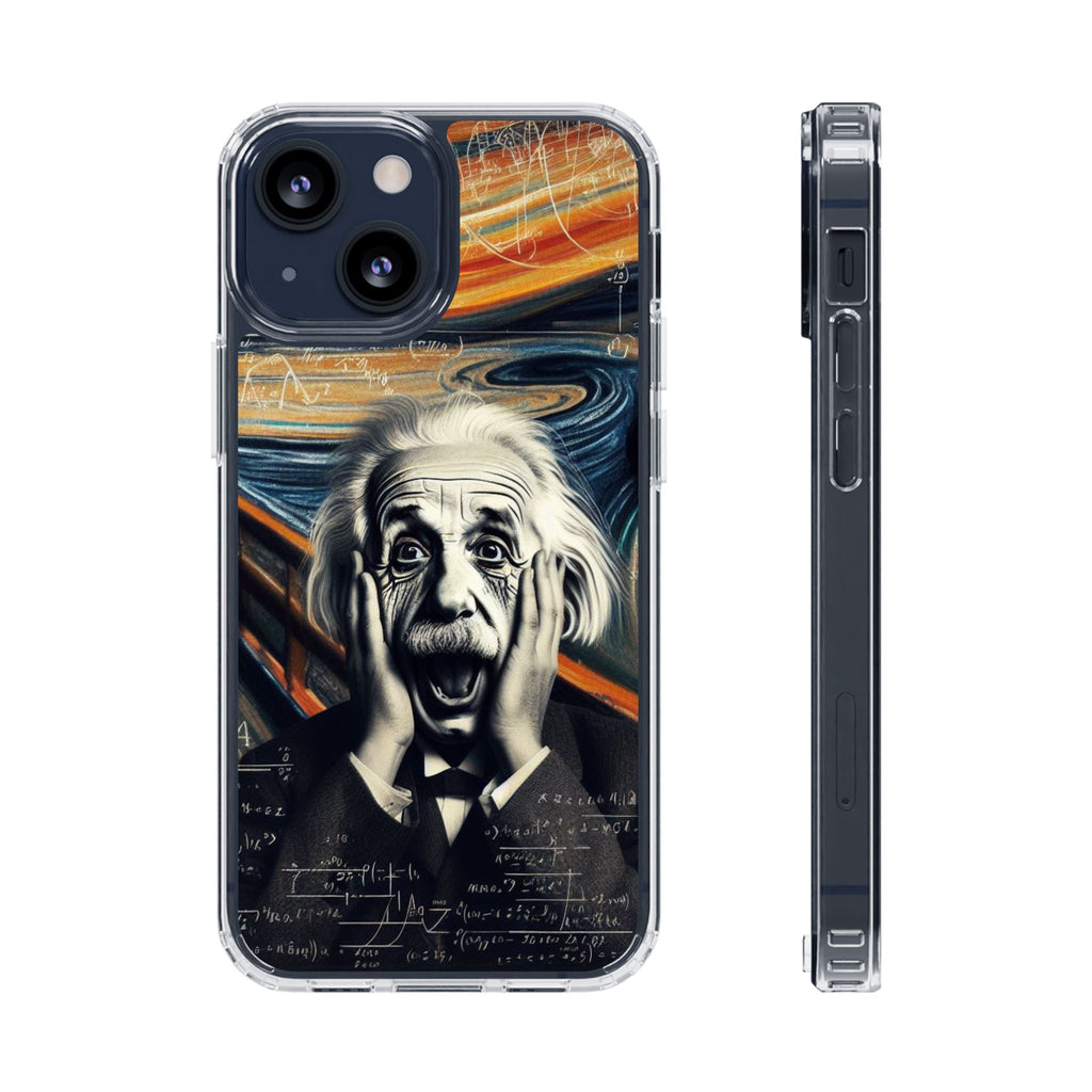 Funny Einstein Clear Phone Cases Edvard Munch Scream Unique iPhone Samsung Cases