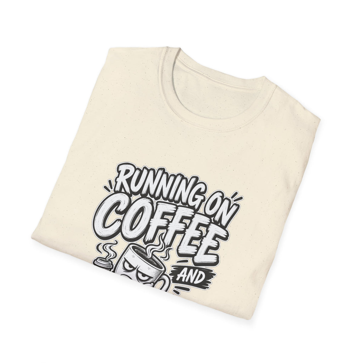 Funny Dark Humor Tshirt — Funny Office Tshirt Dark Humor Graphic Tee Unique Coworker Gift  RUNNING ON COFFEE AND PASSIVE AGGRESSION Shirt