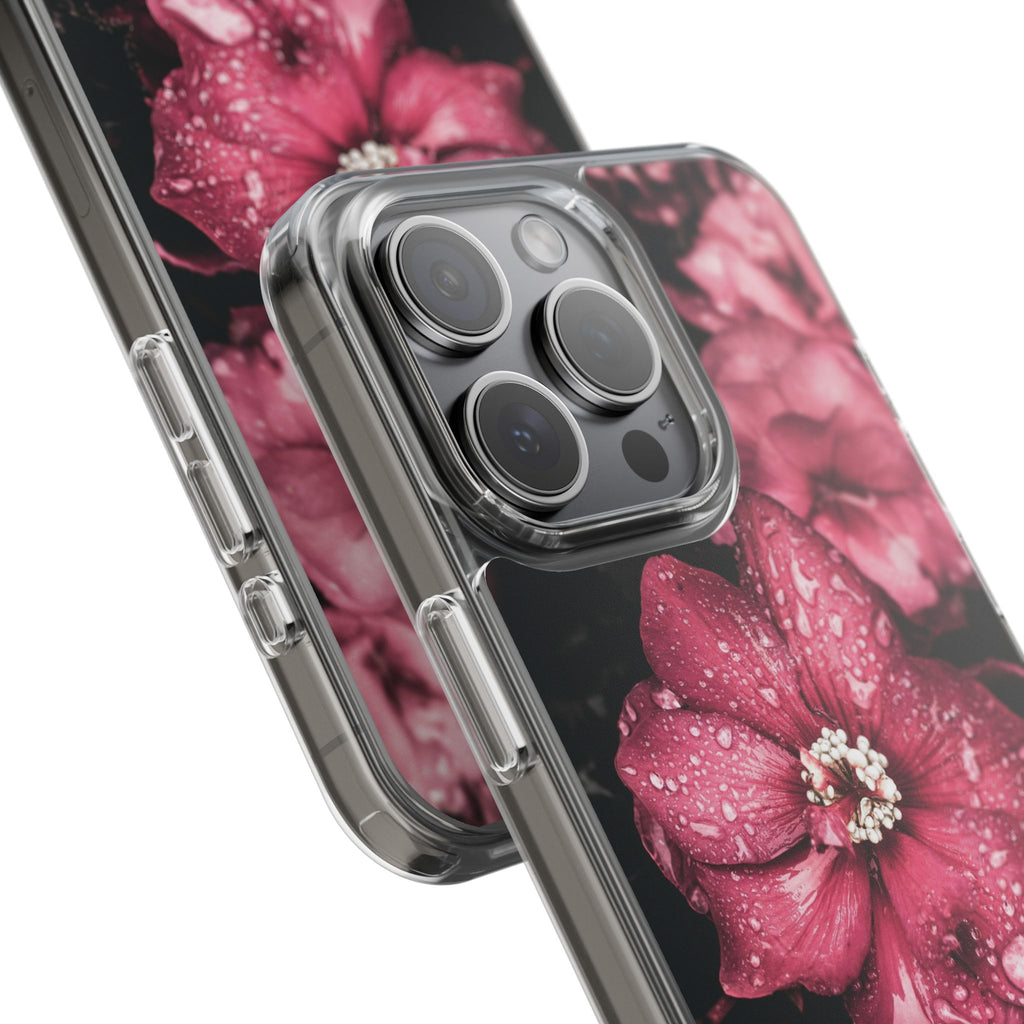 Pink Flowers Clear Cases iPhone Case Samsung Phone Case Unique Gift Cute Phone Cover Unique iPhone 17 Pro Max Phone Case