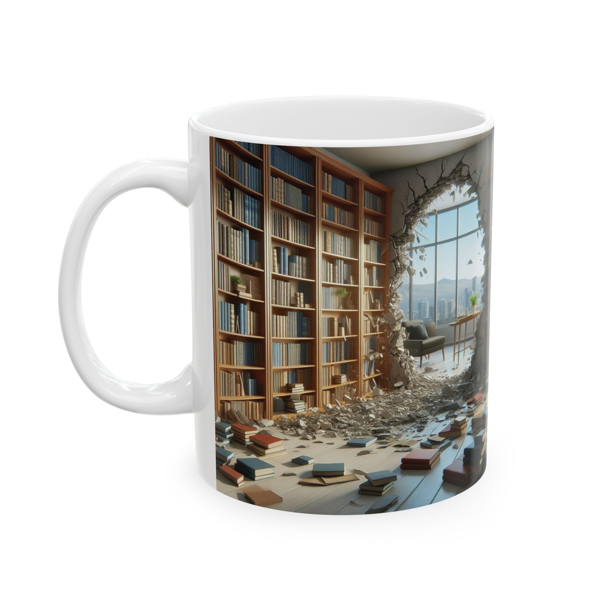 3D Library Bookshelf Mug Ceramic Mug Book Lovers Coffee Mug Gifts Funny Mug Cup 2026 Gift for dad mom