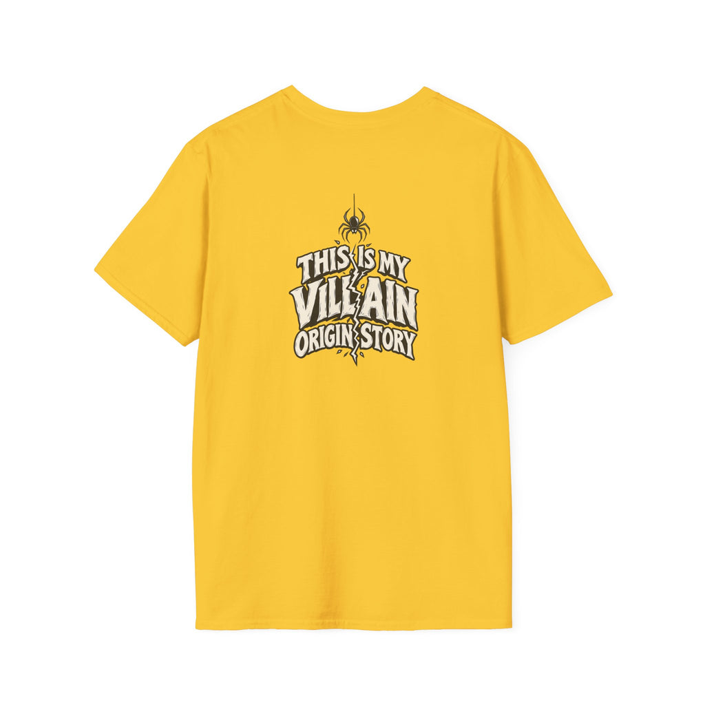 Dark Humor Halloween Shirt This Is My Villain Origin Story Funny Sarcastic Unisex Softstyle Tee Adult Halloween Gift