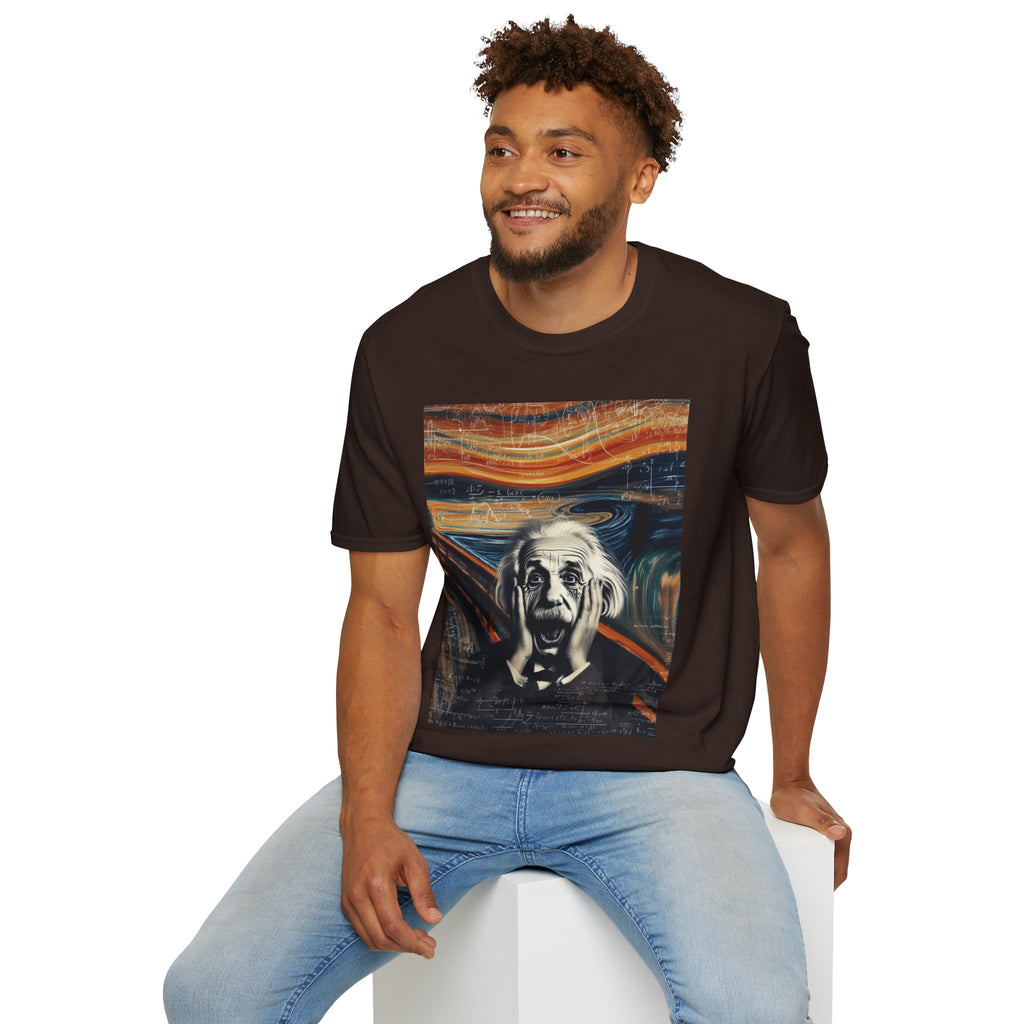 Funny Einstein Unisex Softstyle T-Shirt Edvard Munch Scream Cotton Gift Men Lady