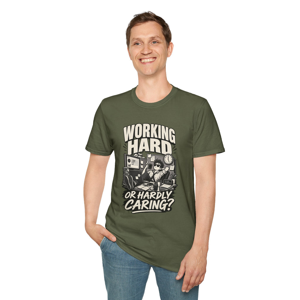 Funny Dark Humor Tshirt — Funny Office Tshirt Dark Humor Graphic Tee Unique Coworker Gift WORKING HARD Shirt