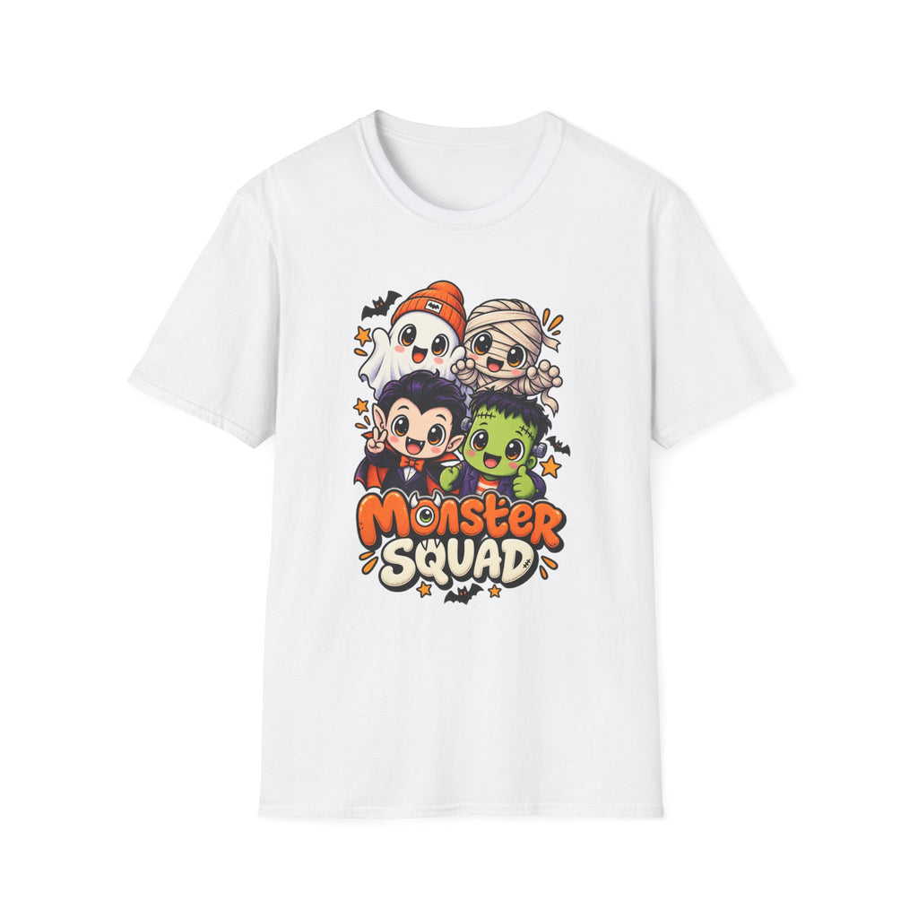 Funny Monster Squad Shirt | Cute Kawaii Halloween Tee | Ghost Mummy Vampire Frankenstein Graphic T-Shirt