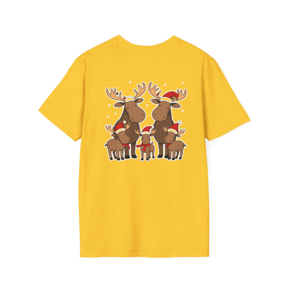 Christmas Moose Family T-Shirt | Cute Cartoon Holiday Design Unique Holiday Gift Shirt