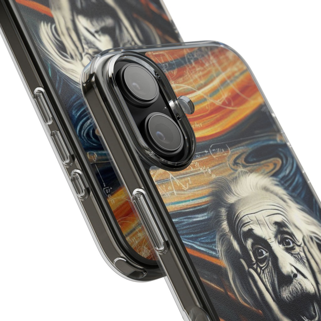 Funny Einstein Clear Phone Cases Edvard Munch Scream Unique iPhone Samsung Cases