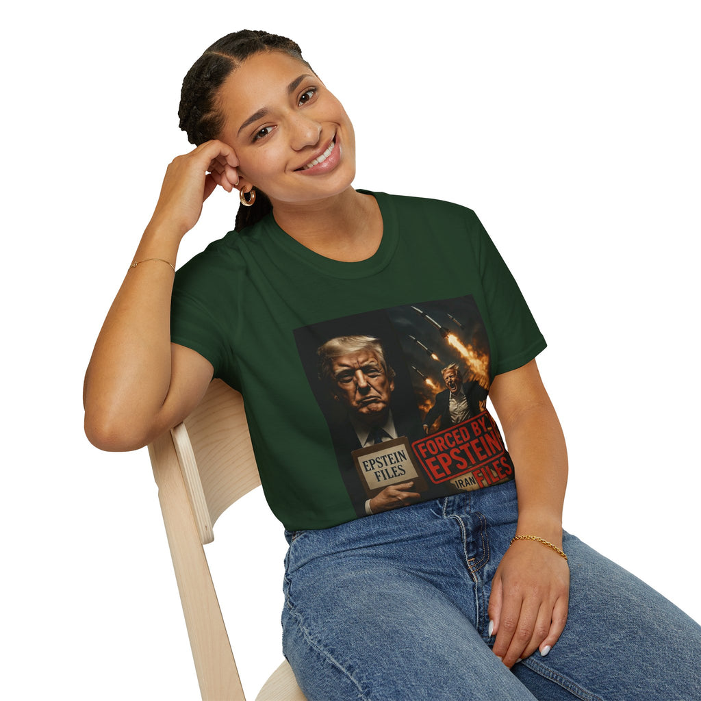 Funny Trump-Epstein T-Shirt Conspiracy Theory Unique Unisex Softstyle Tshirt