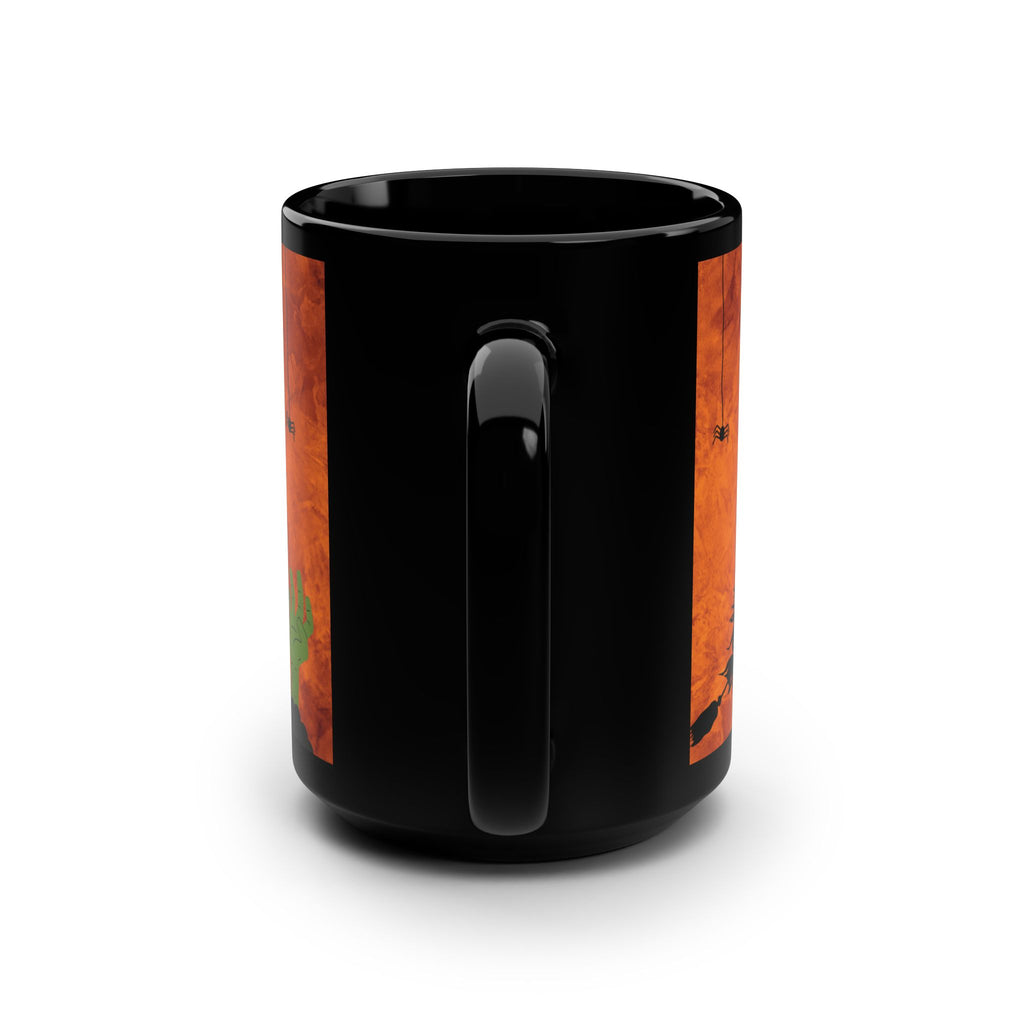 Halloween Cute Pumpkins Ghost Black Coffee Mug Funny Gift Happy Halloween 15oz