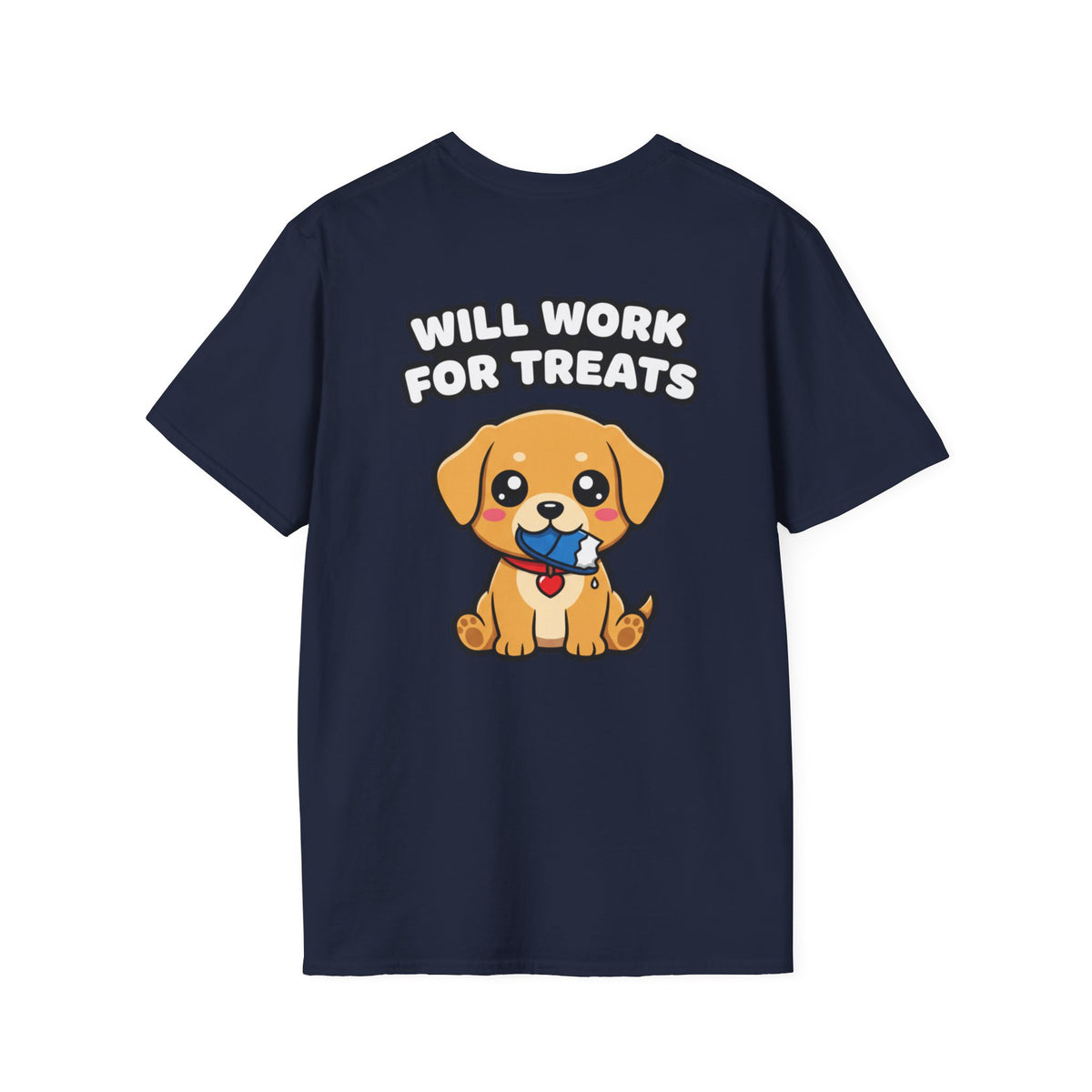 Cute Labrador Shirt Will Work For Treats Funny Dog Lover Unisex Softstyle Tee Gift