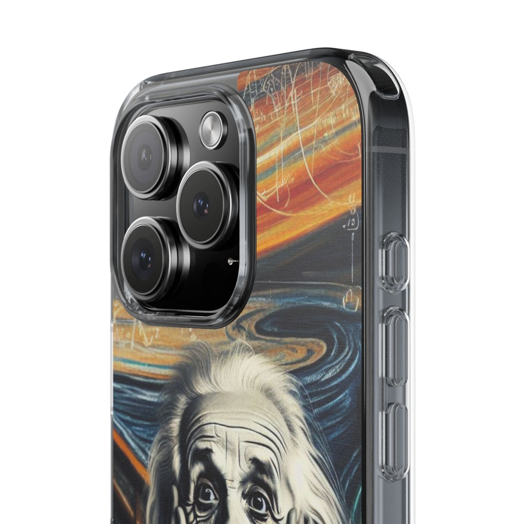 Funny Einstein Clear Phone Cases Edvard Munch Scream Unique iPhone Samsung Cases