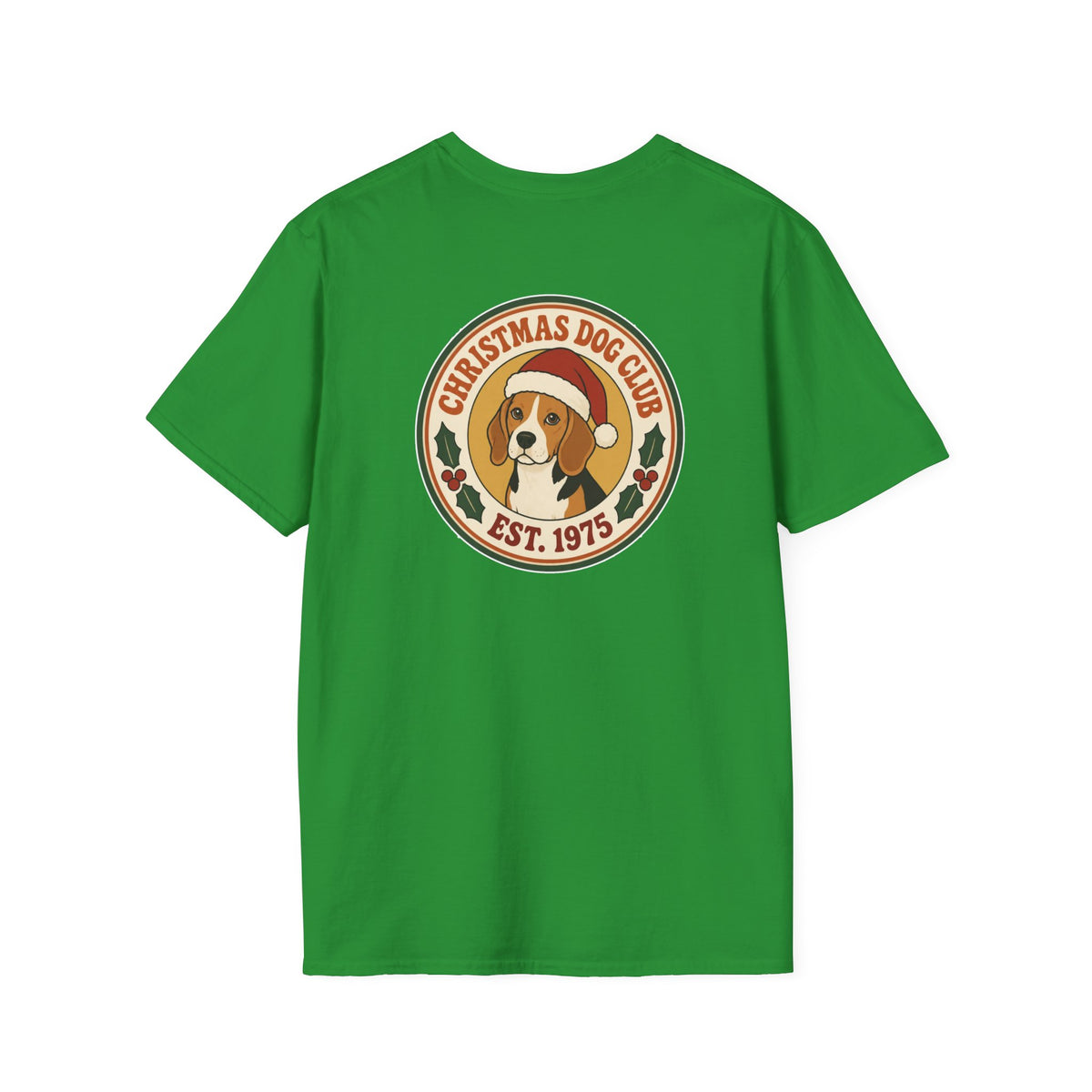 Retro Christmas Dog T-Shirt Christmas Dog Club Vintage Dog Lover Shirt Unisex Softstyle Tee Christmas Gift