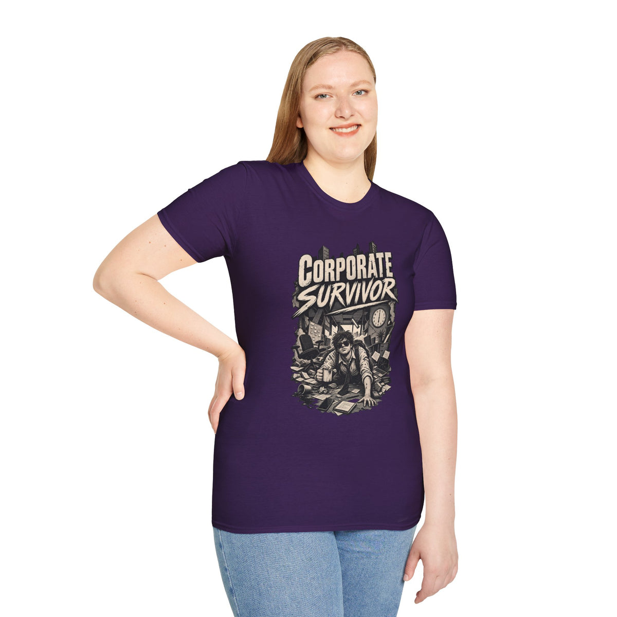 Funny Dark Humor Tshirt — Funny Office Tshirt Dark Humor Graphic Tee Unique Coworker Gift CORPORATE SURVIVOR Shirt