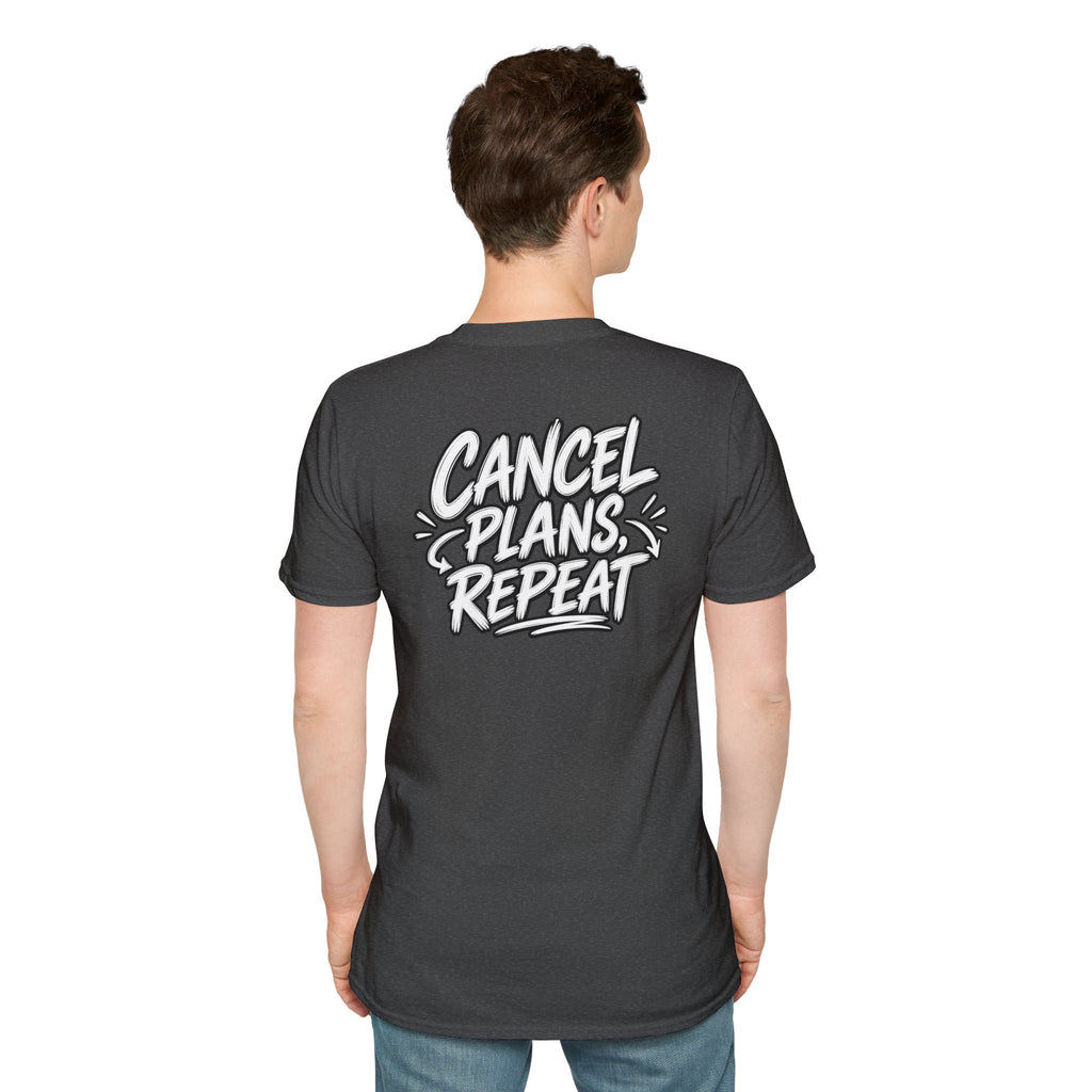 Introvert Shirt Cancel Plans Repeat Funny Dark Humor Sarcastic Graphic Tee Funny Office Tshirt