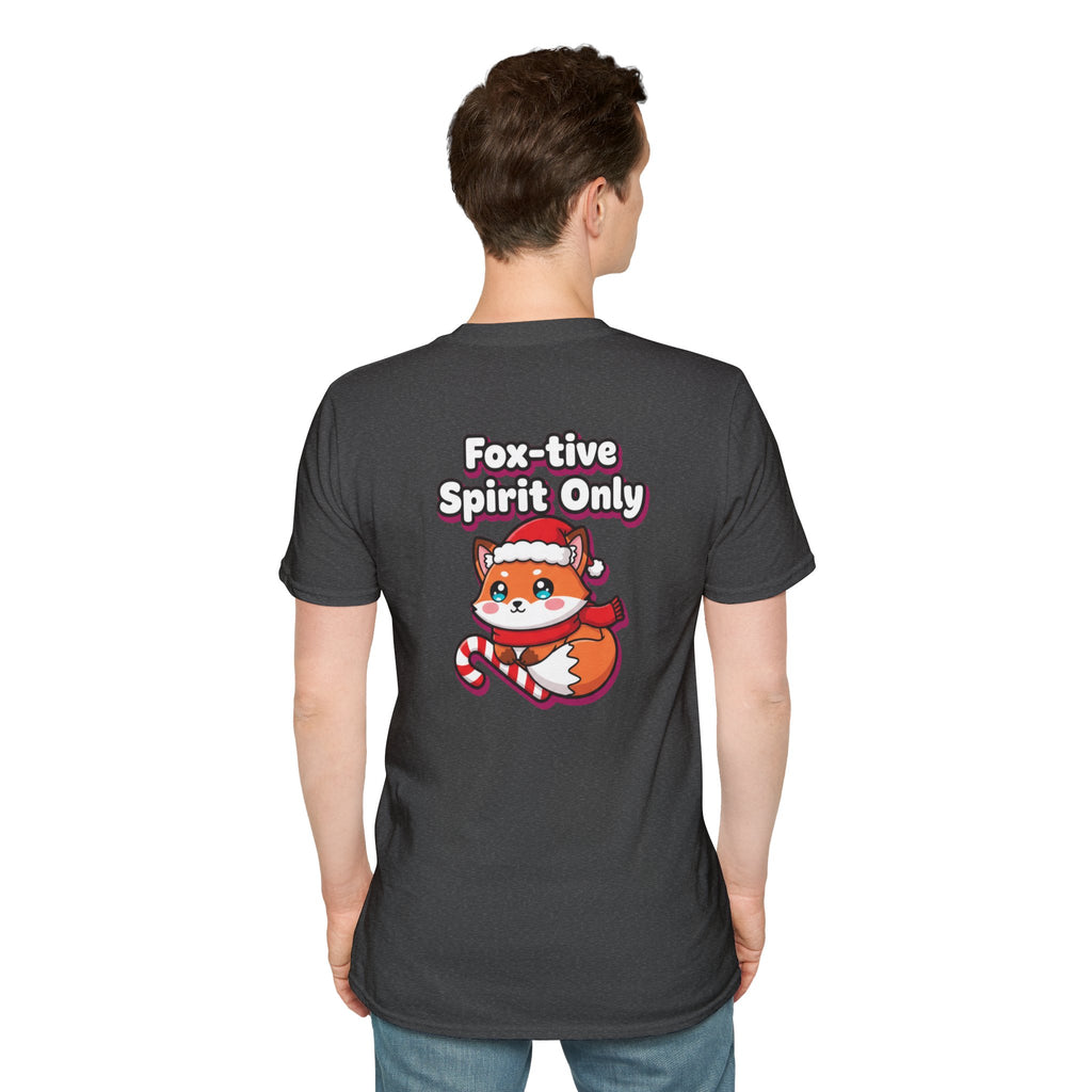 Cute Christmas Shirt Foxtive Spirit Only Funny Animal Unisex Softstyle Tee Christmas Gift