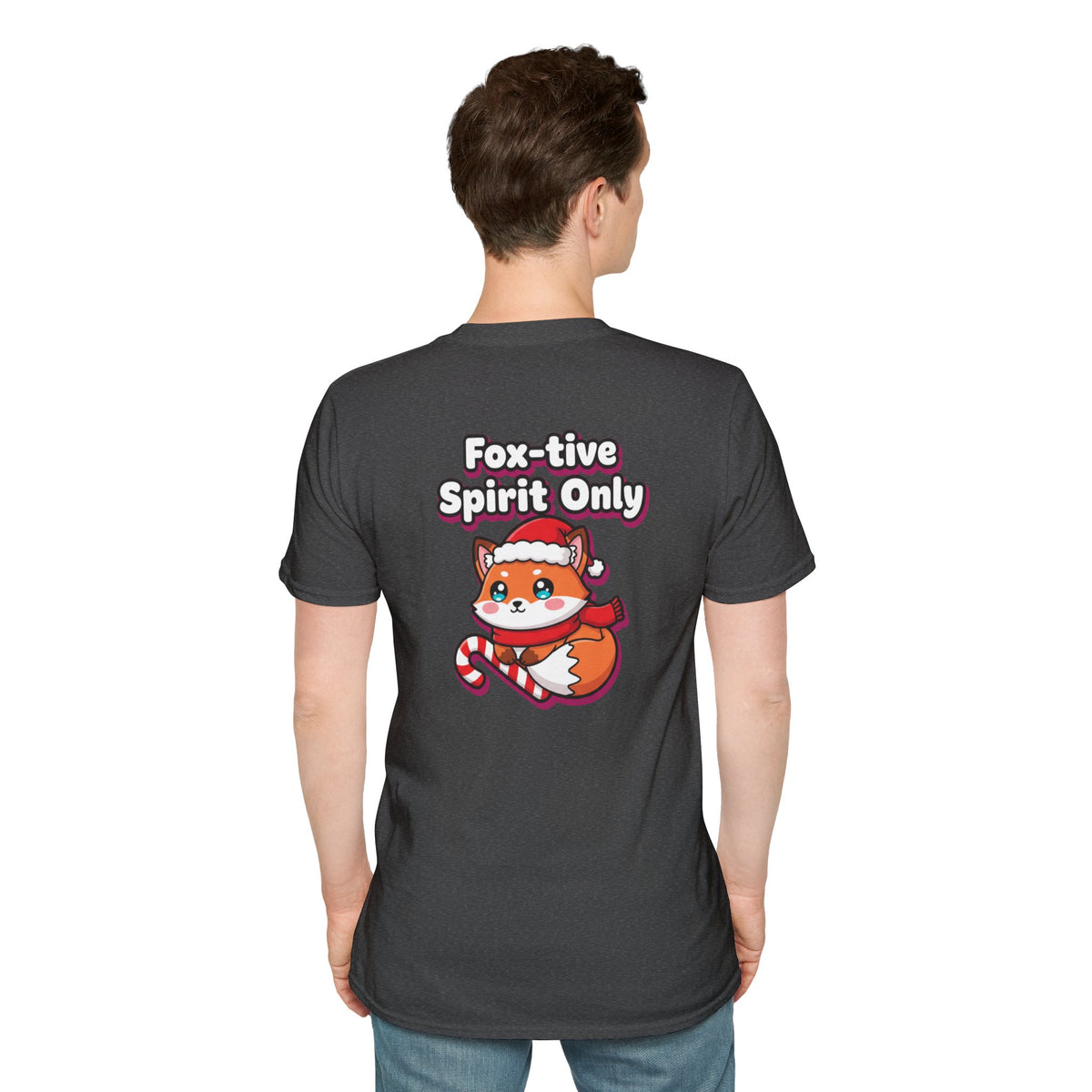Cute Christmas Shirt Foxtive Spirit Only Funny Animal Unisex Softstyle Tee Christmas Gift