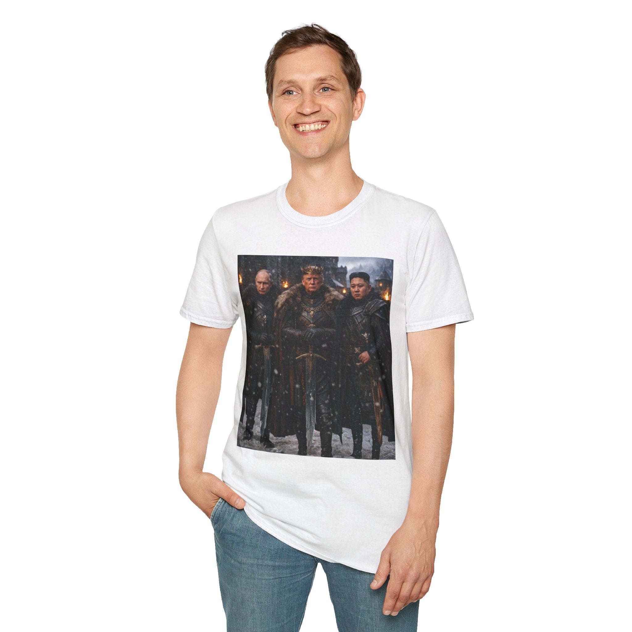 Funny Trump Putin Kim Jong Unique T-Shirt Artwork Throne Unisex Softstyle Tshirt