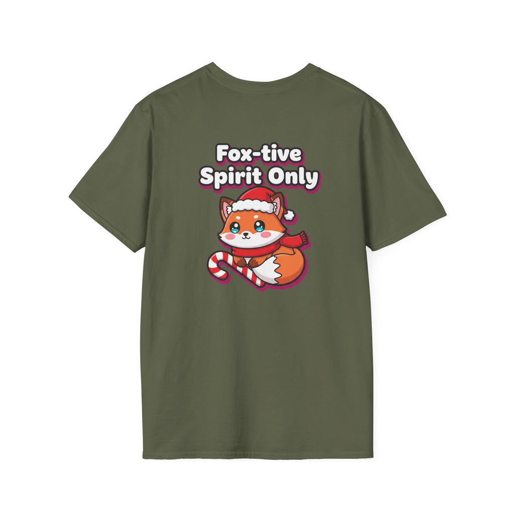 Cute Christmas Shirt Foxtive Spirit Only Funny Animal Unisex Softstyle Tee Christmas Gift