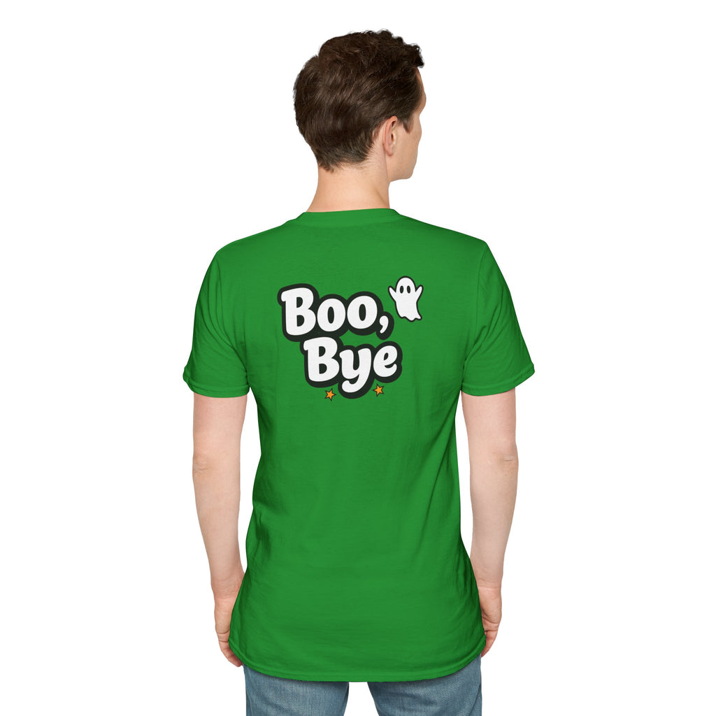 Dark Humor Halloween Shirt Boo Bye Funny Minimalist Ghost Sarcastic Unisex Softstyle Tee Adult Halloween Gift