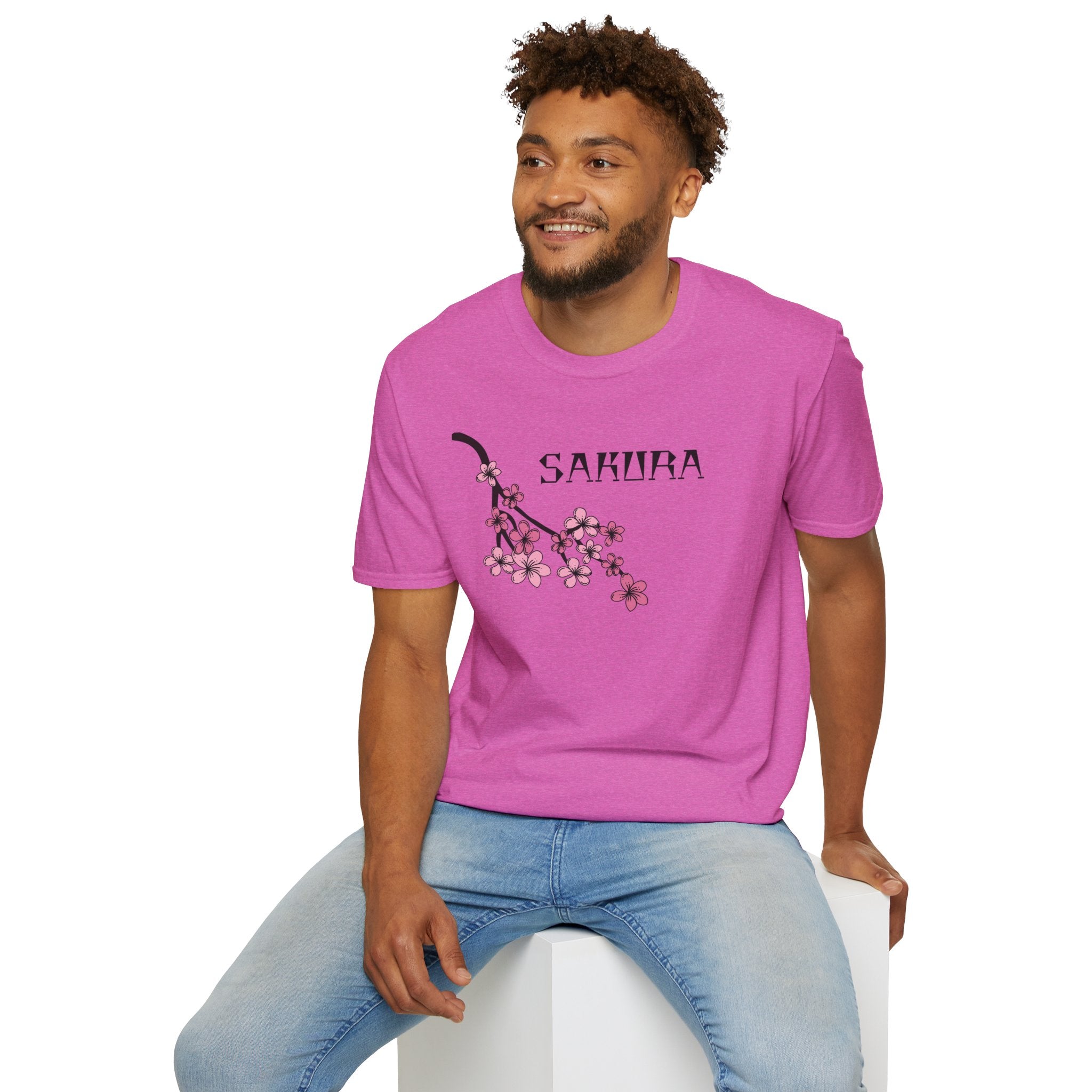 Sakura T-Shirt Japanese Art Shirt Unisex Softstyle Cherry Blossom Flower T-shirt